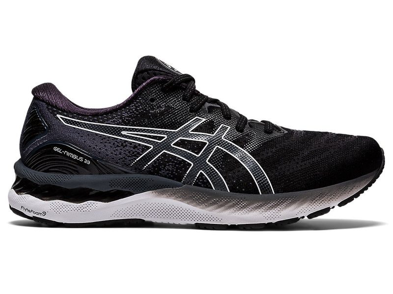 Men's Asics Gel-Nimbus 23, Black/White, 8 D Medium