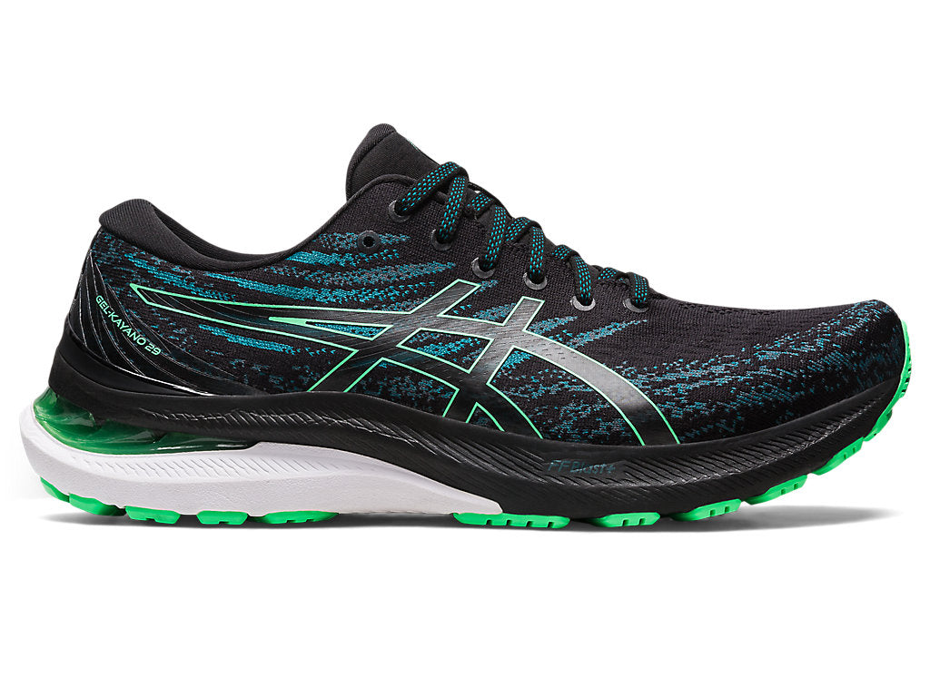 Men's Asics Gel-Kayano 29, Black/New Leaf, 10.5 D Medium