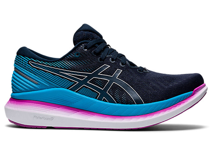 Women's Asics Glideride 2, French Blue/Digital Aqua, 7.5 B Medium