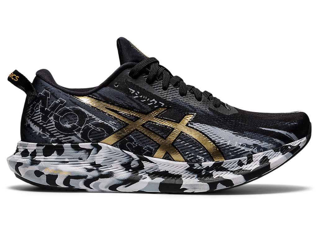 Women's Asics Noosa Tri 13, Black/Pure Gold, 10 B Medium