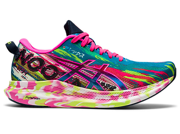 Women's Asics Noosa Tri 13, Digital Aqua/HOT Pink, 7.5 B Medium