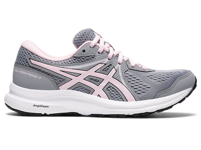 Women's Asics Gel-Contend 7, Sheet Rock/Pink Salt, 9 D Wide