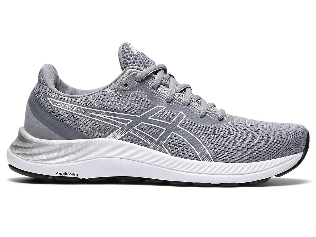 Women's Asics Gel-Excite 8, Sheet Rock/White, 9 B Medium