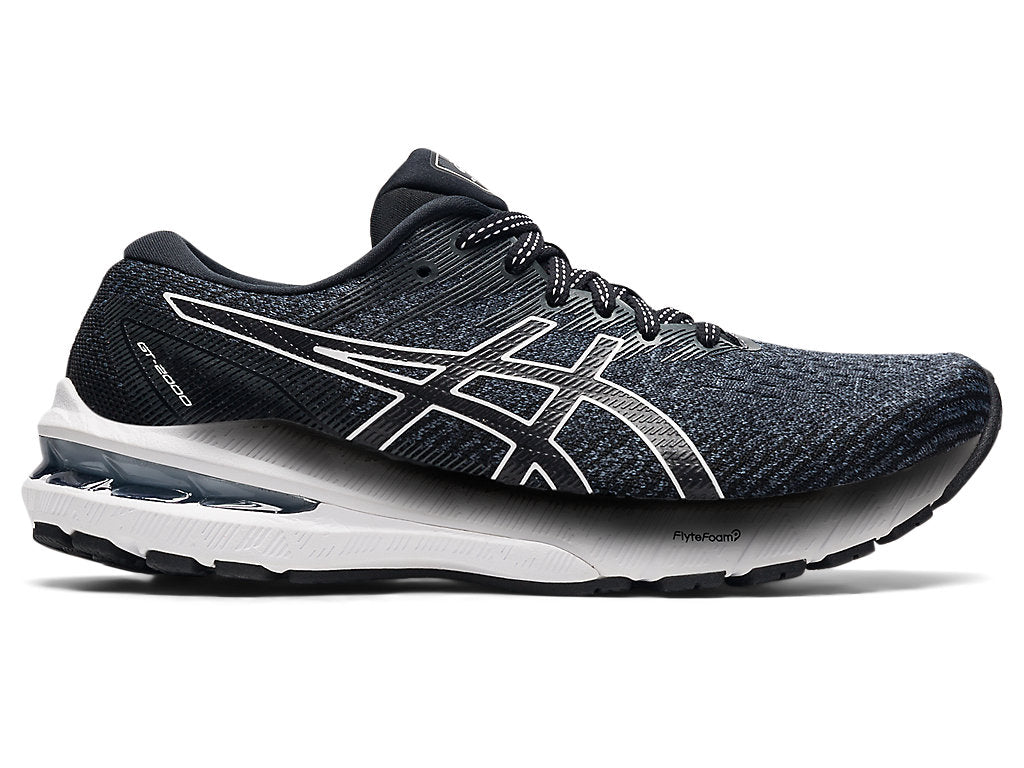 Women's Asics GT-1000 10, Black/White, 7 B Medium