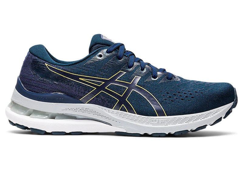 Women's Asics Gel-Kayano 28, French Blue/Thunder Blue, 6 D Wide