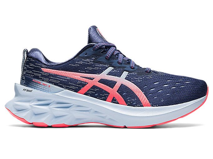 Women's Asics Novablast 2, Thunder Blue/Soft Sky, 11 B Medium