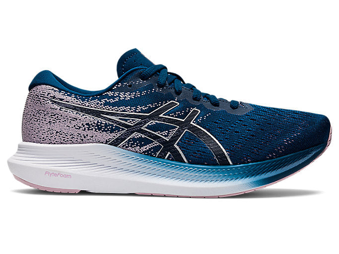 Women's Asics Evoride 3, Blue/Pure Silver, 8.5 B Medium
