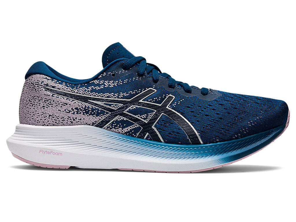 Women's Asics Evoride 3, Mako Blue/Pure Silver, 9 B Medium
