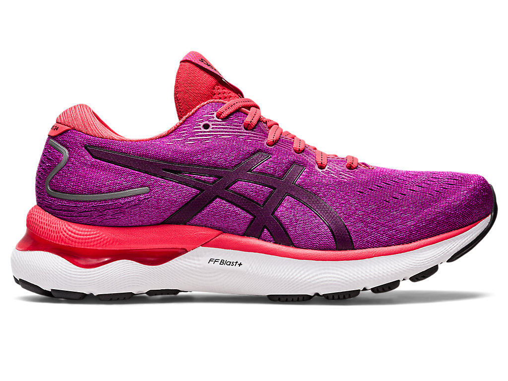Women's Asics Gel-Nimbus 24, Orchid/Black, 7 B Medium