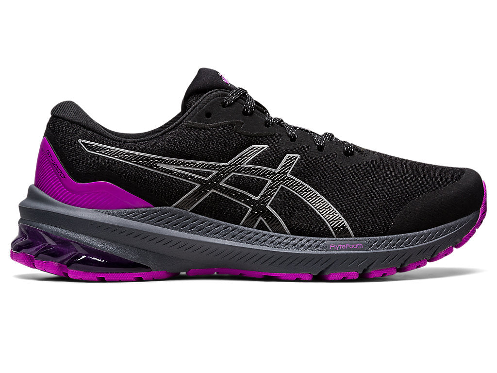 Women's Asics GT-1000 11 Lite-Show, Black/Orchid, 7.5 B Medium
