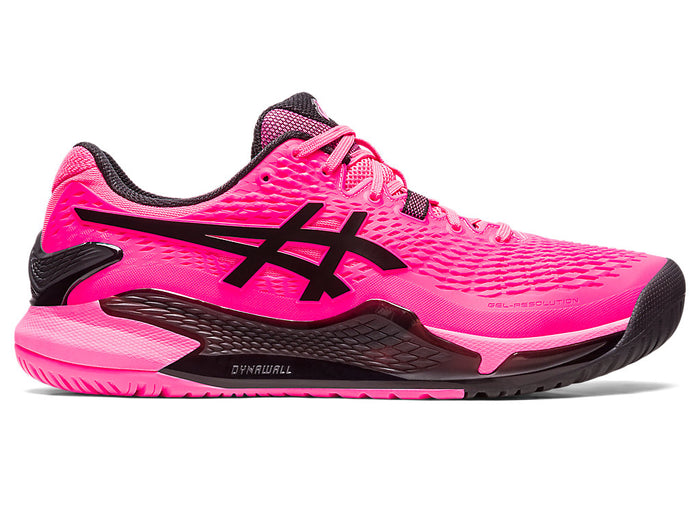 Men's Asics Gel-Resolution 9, Hot Pink/Black, 12 D Medium