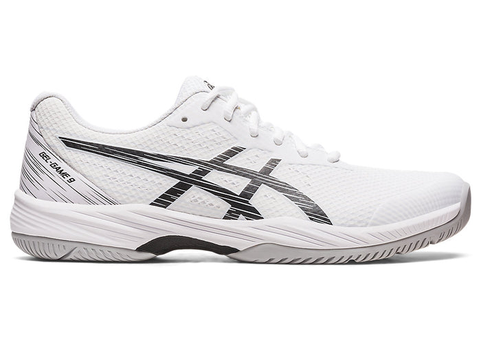 Men's Asics Gel-Game 9, White/Black, 9 D Medium
