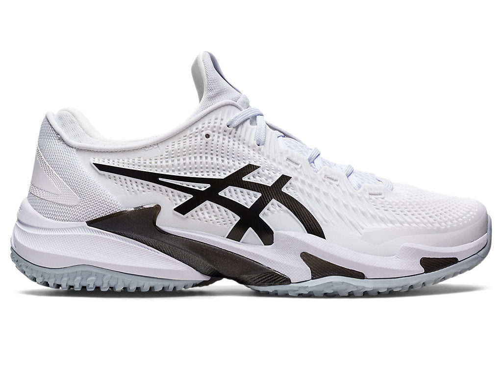Men's Asics Court FlyteFoam 3, White/Black, 9 D Medium