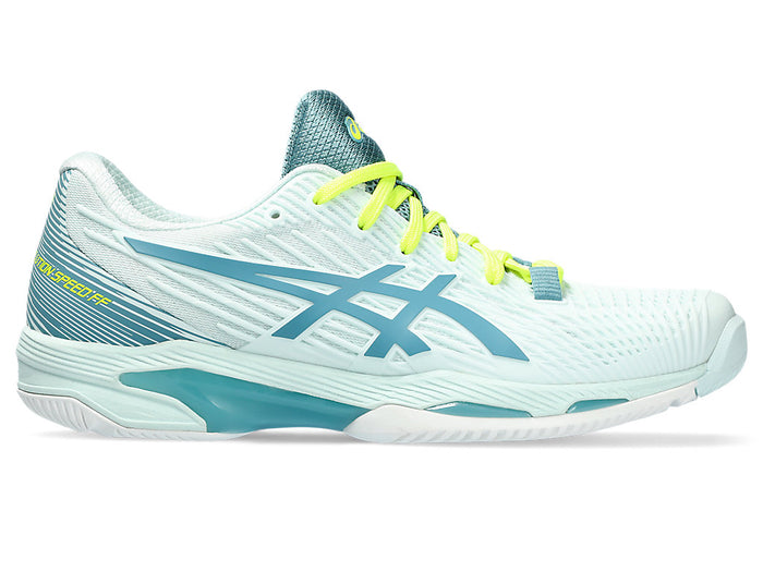 Women's Asics Solution Speed FlyteFoam 2, Soothing Sea/Gris Blue, 9 B Medium