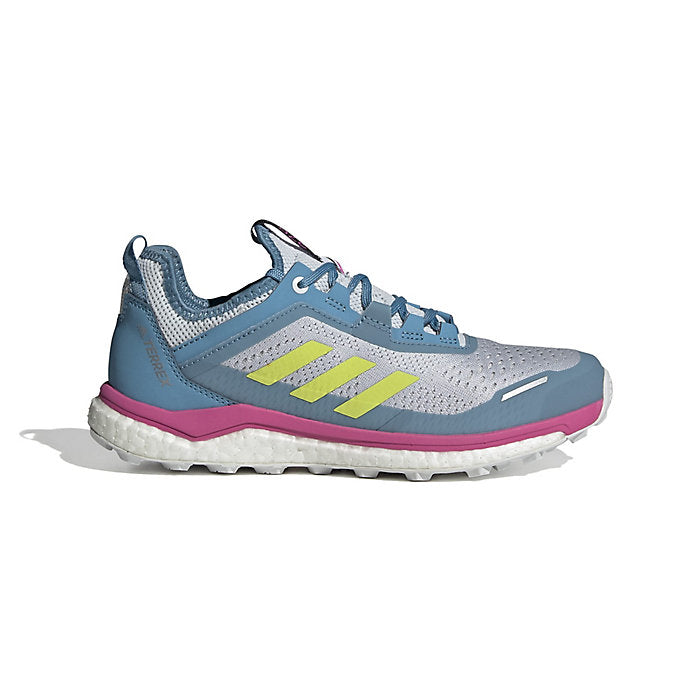 Women's Adidas Terrex Agravic Flow, Hazy Blue/Yellow/Crystal White, 8 B Medium
