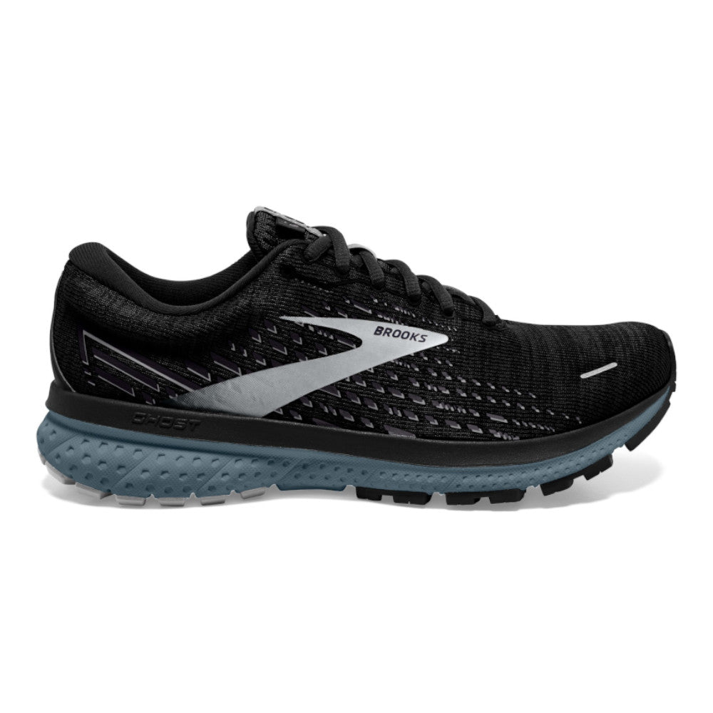 Men's Brooks Ghost 13, Black/Grey/Stormy, 7.5 D Medium