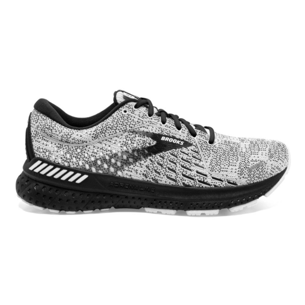 Men's Brooks Adrenaline GTS 21, White/Grey/Black, 9.5 D Medium