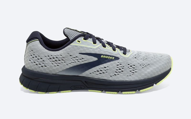 Men's Brooks Anthem 4, Quarry/Navy/Sunny Lime, 7 D Medium