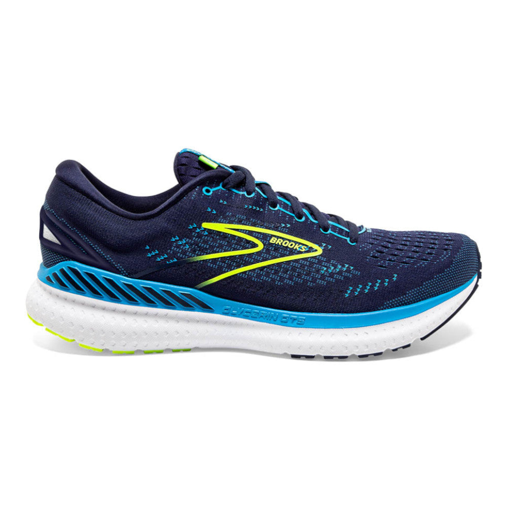 Men's Brooks Glycerin GTS 19, Navy/Blue/Nightlife, 10 D Medium