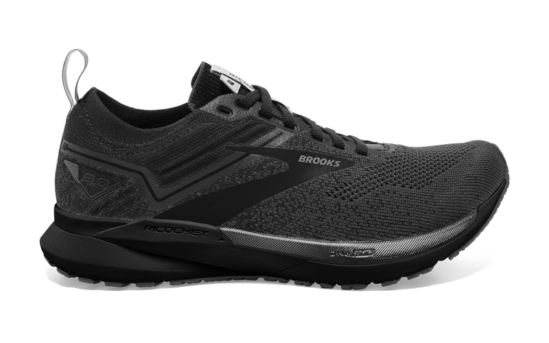 Brooks Ricoche Black Athletic Shoes Brooks Mens Ricochet 1102931D057 Black Running Shoes  main image 2