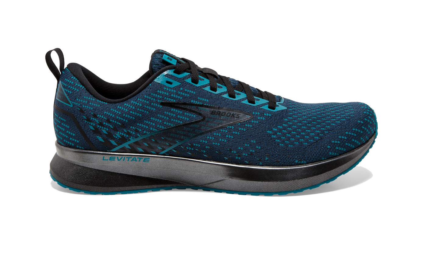 Men's Brooks Levitate 5, Titan/Crystal Teal/Black, 8.5 D Medium