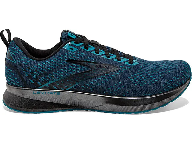 Men's Brooks Levitate 5, Titan/Crystal Teal/Black, 10.5 D Medium