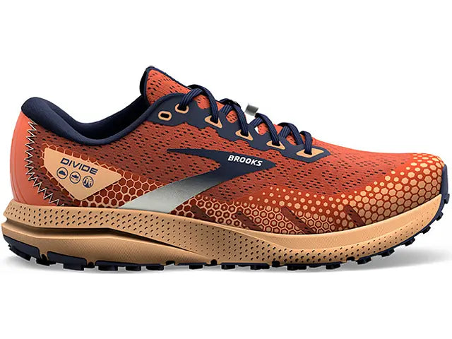 Men's Brooks Divide 3, Rooibos/Biscuit/Peacoat, 11 D Medium