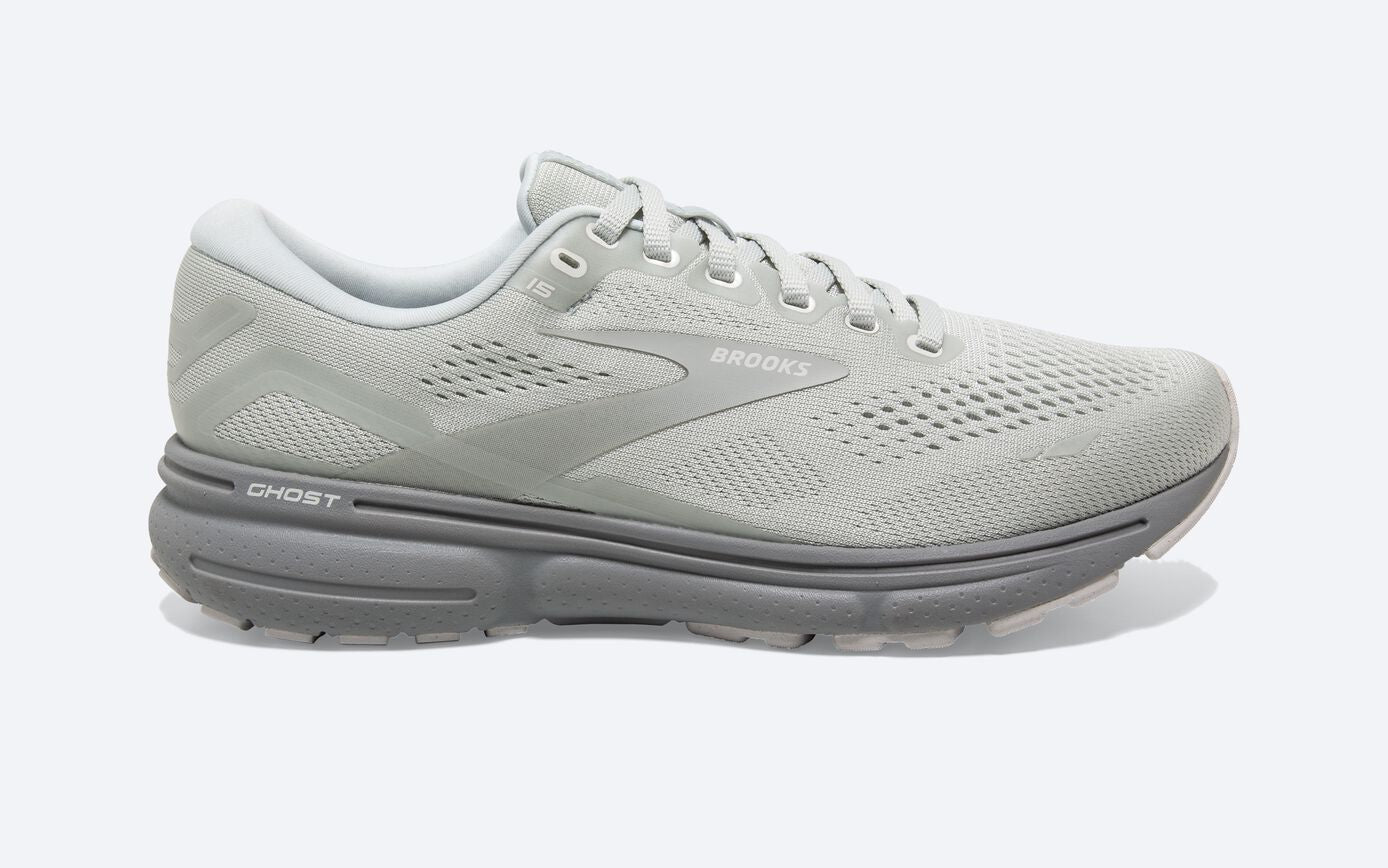 Men's Brooks Ghost 15, Illusion/White, 10.5 D Medium