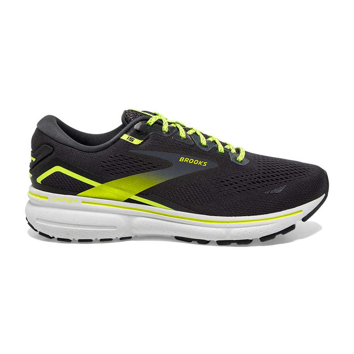 Men's Brooks Ghost 15, Ebony/White/Nightlife, 8.5 D Medium