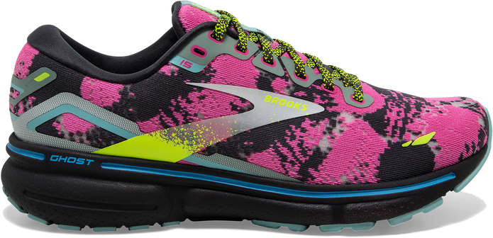 Men's Brooks Ghost 15, Blue/Ebony/Nightlife, 10.5 D Medium