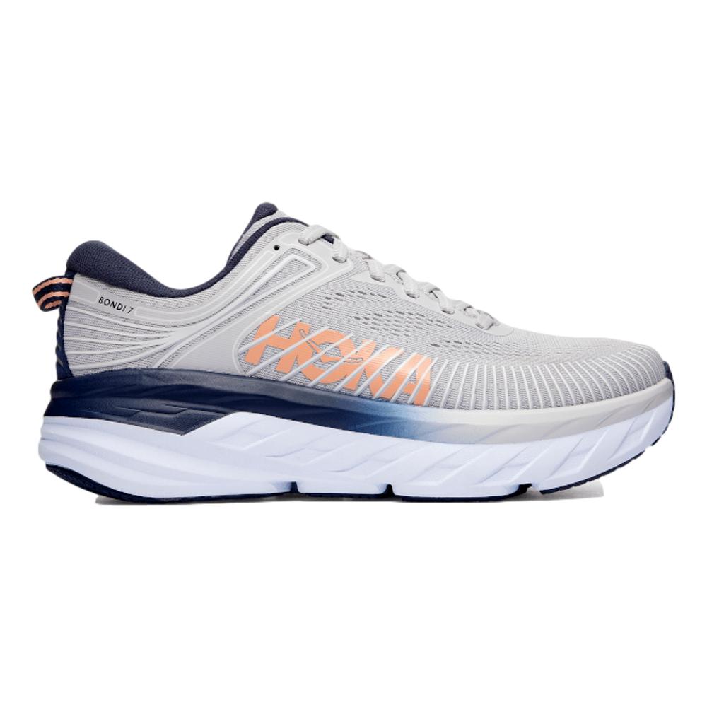 Women's Hoka Bondi 7, Lunar Rock/Black Iris, 10 B Medium