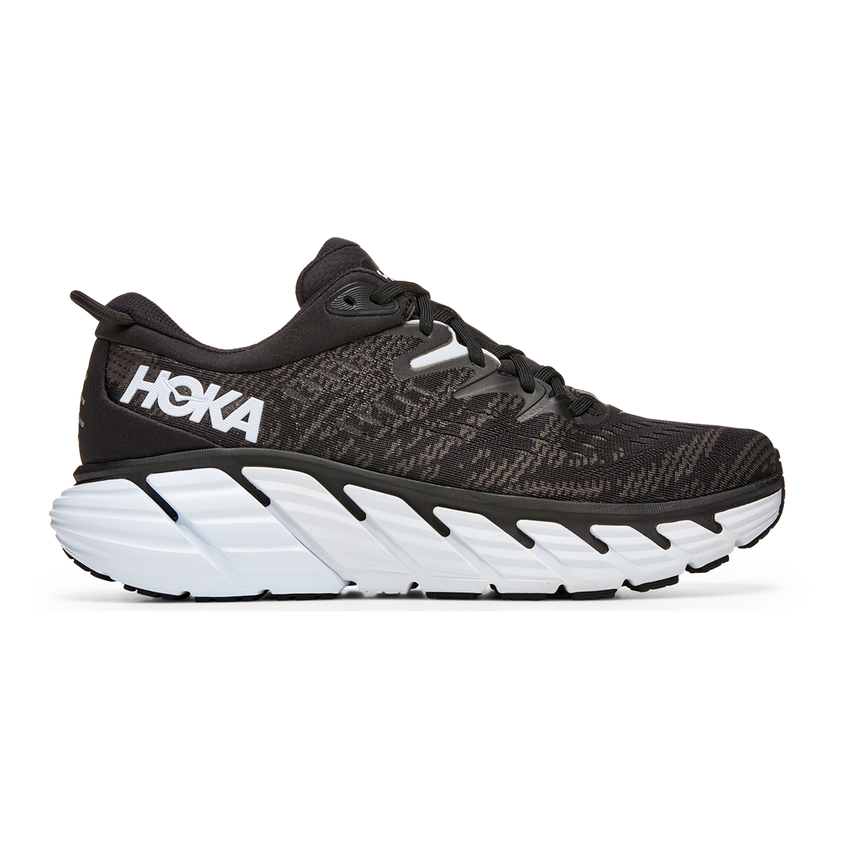 Men's Hoka Gaviota 4, Black/White, 10 D Medium