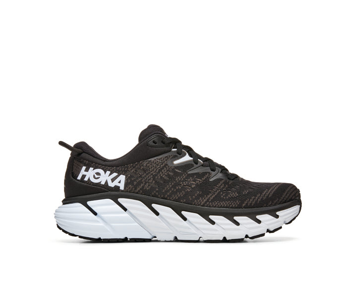 Women's Hoka Gaviota 4, Black/White, 8 D Wide