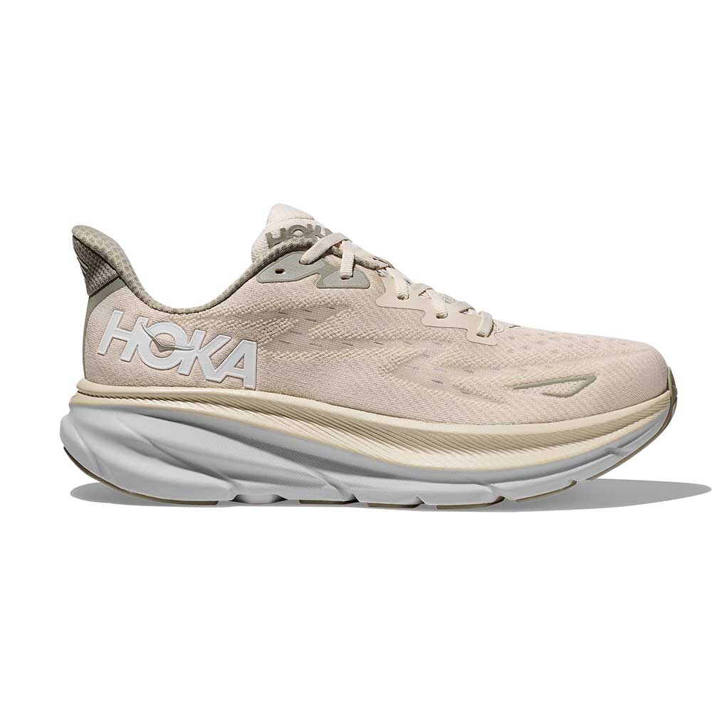 Men's Hoka Clifton 9, Oat Milk/Barley, 11.5 2E Wide