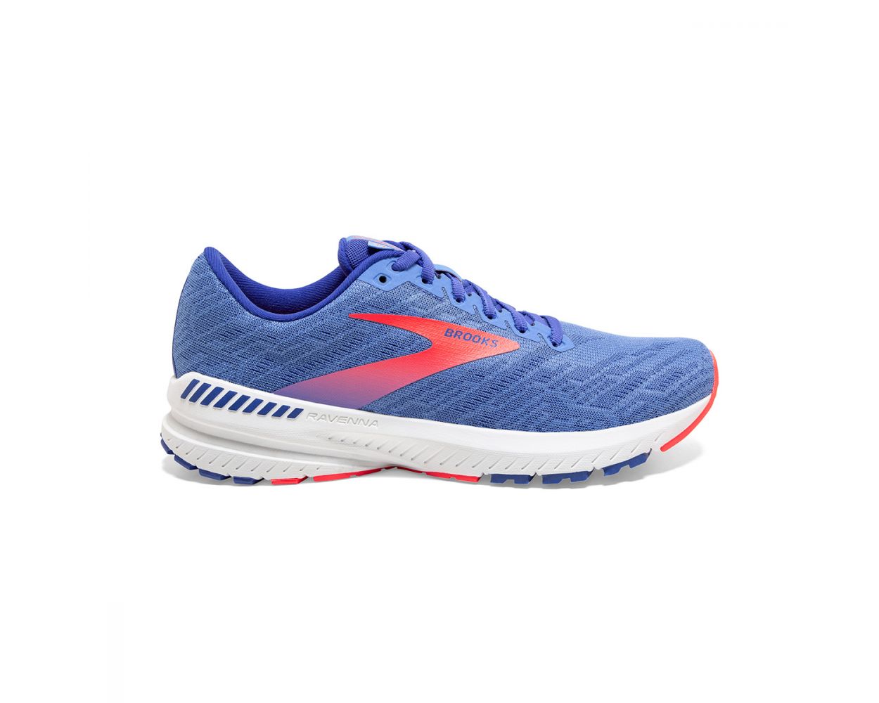 Women's Brooks Ravenna 11, Blue/Coral, 9.5 B Medium