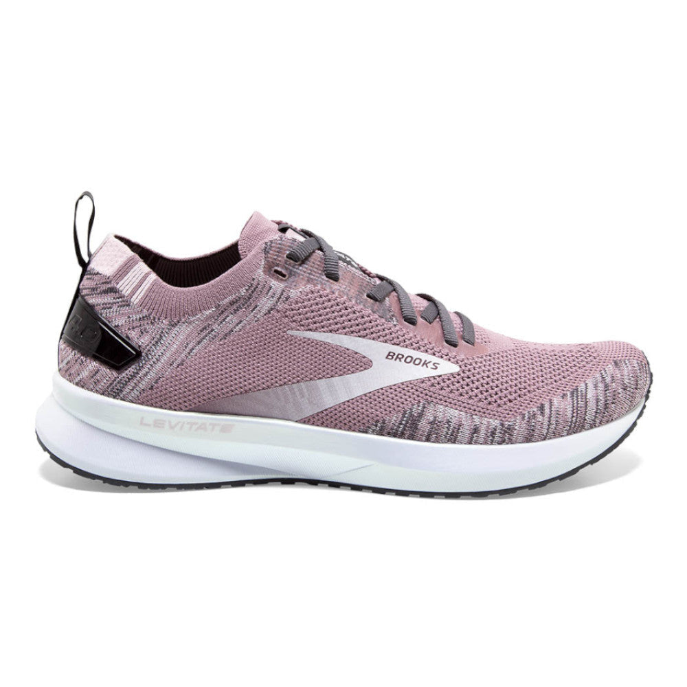 Women's Brooks Levitate 4, Blackened Pearl/Metallic/Primrose, 8.5 B Medium