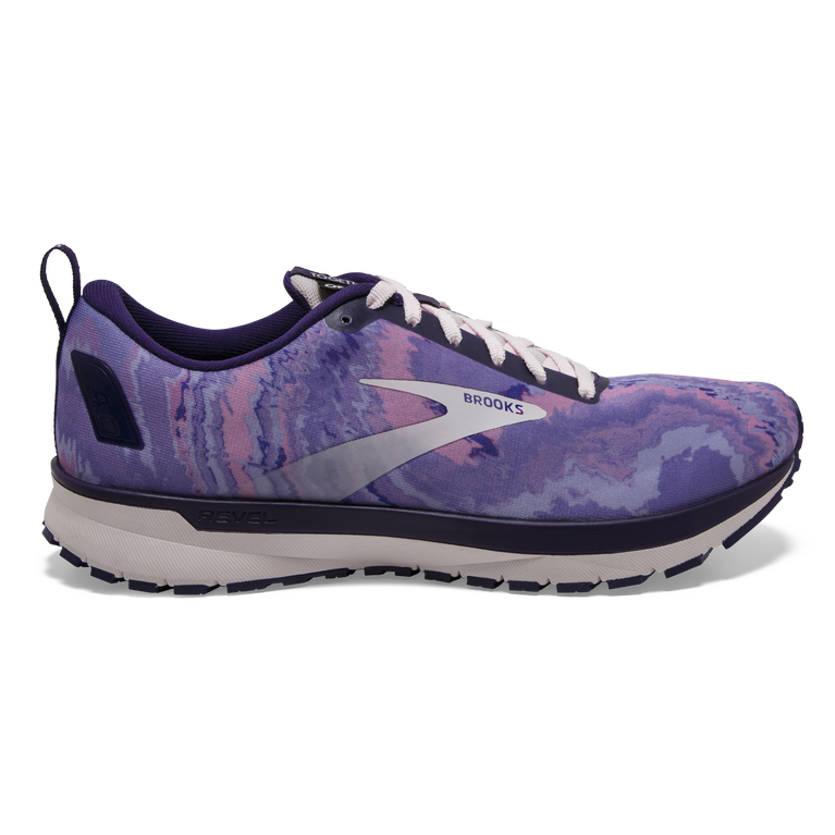 Women's Brooks Revel 4, Orchid/Purple/Black, 6.5 B Medium