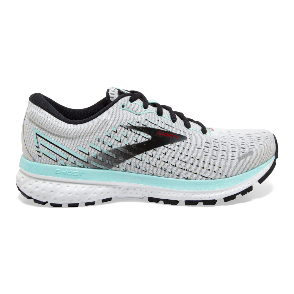 Women's Brooks Ghost 13, Grey/Atlantis/Black, 11.5 B Medium