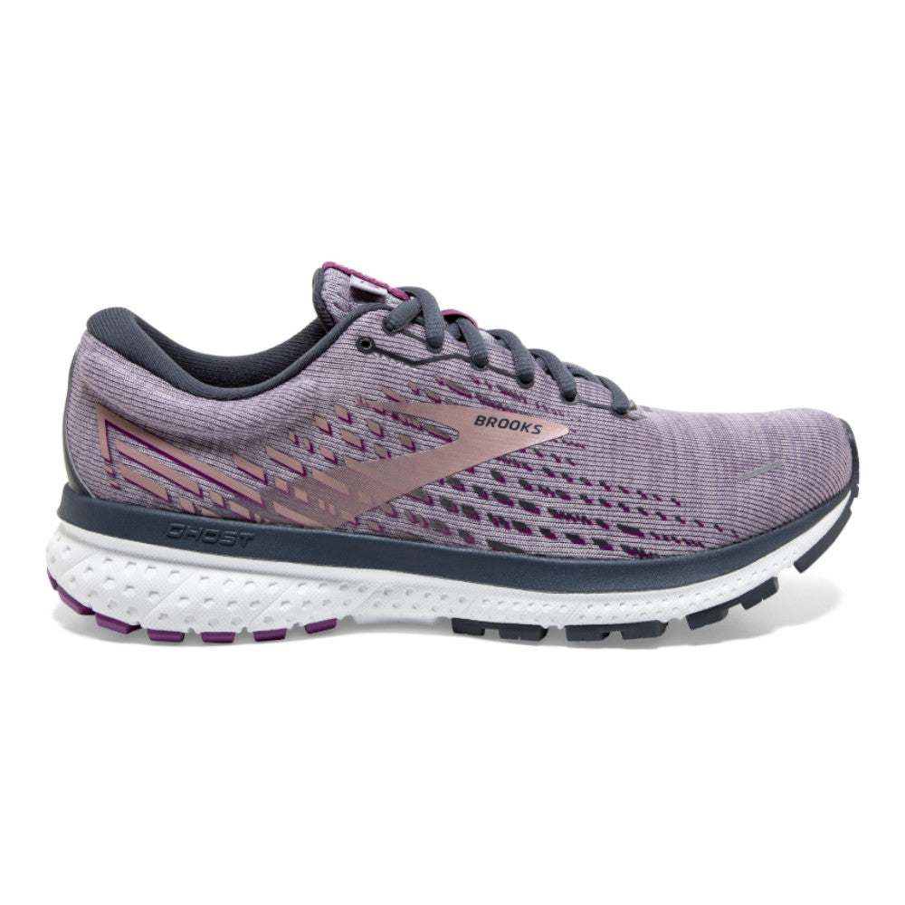 Women's Brooks Ghost 13, Lavender/Ombre/Metallic, 9 B Medium