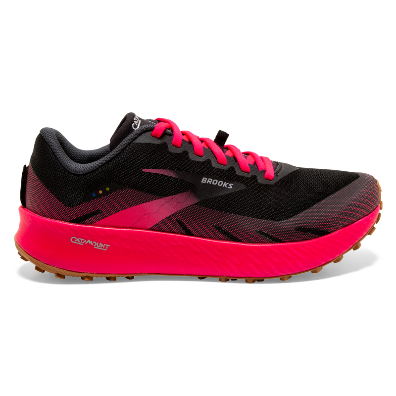 Women's Brooks Catamount, Black/Pink, 8.5 B Medium