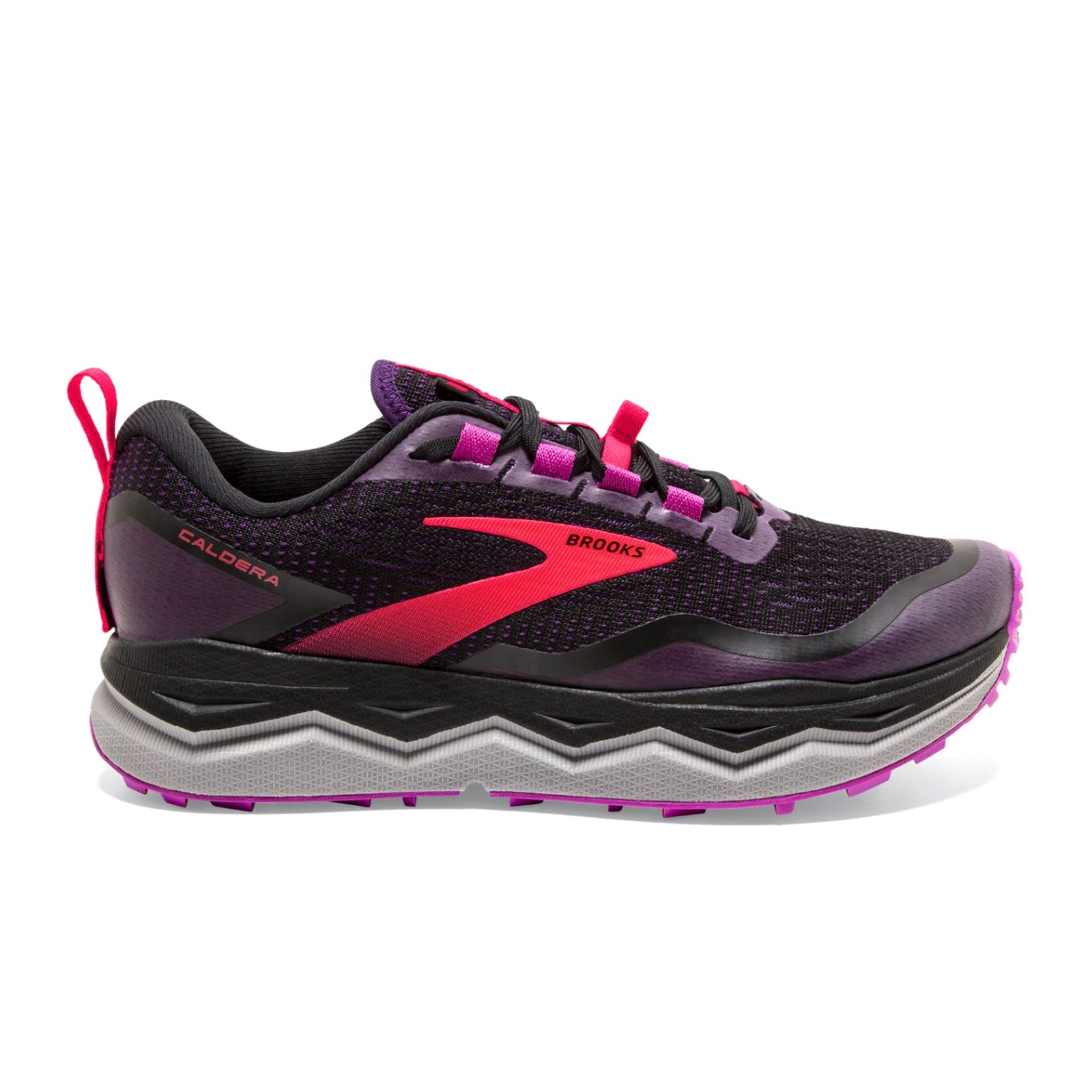 Women's Brooks Caldera 5, Black/Fuschia/Purple, 10 B Medium
