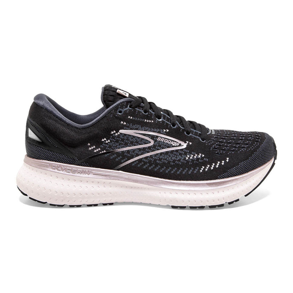 Women's Brooks Glycerin 19, Black/Ombre/Metallic, 9 B Medium