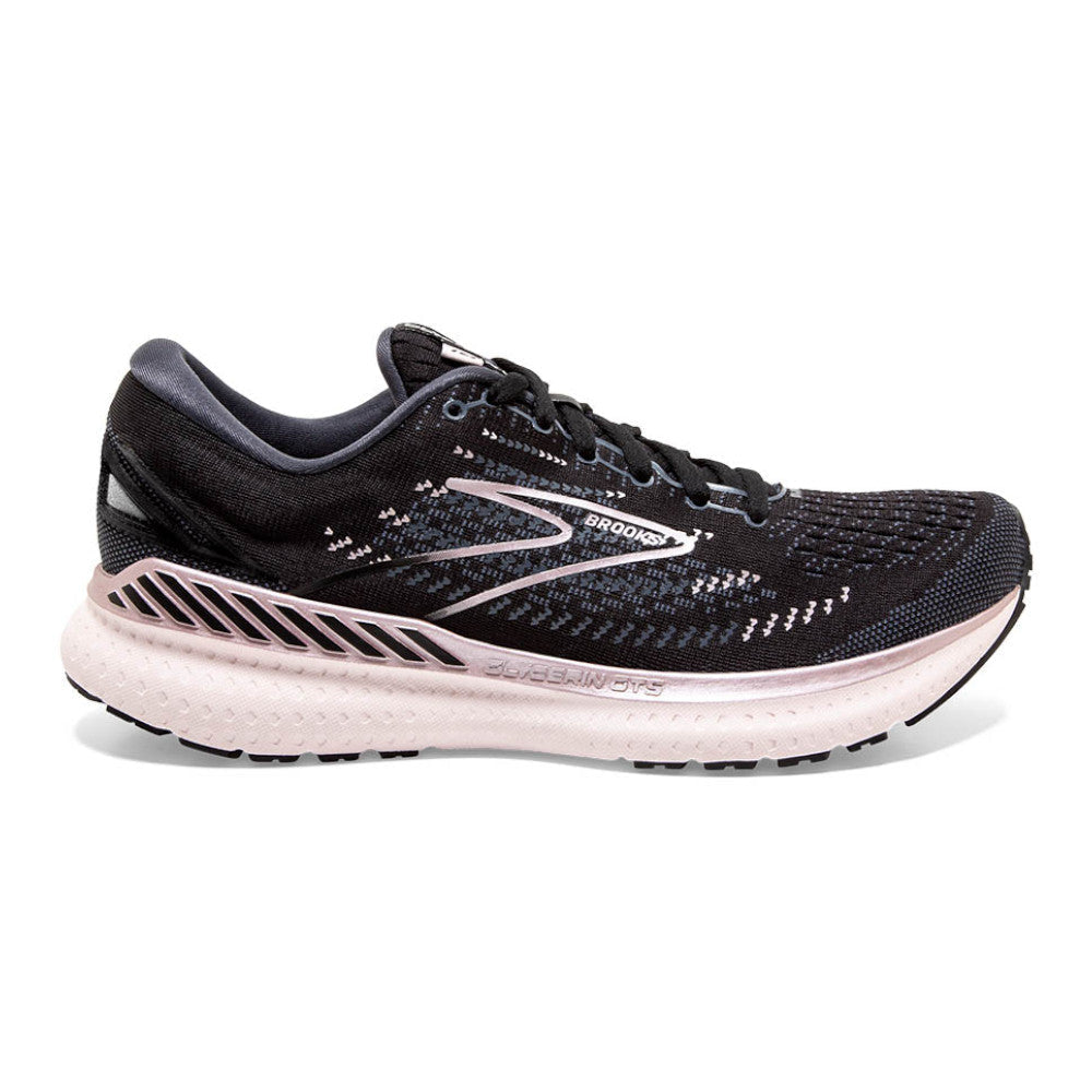 Women's Brooks Glycerin GTS 19, Black/Ombre/Metallic, 8 B Medium