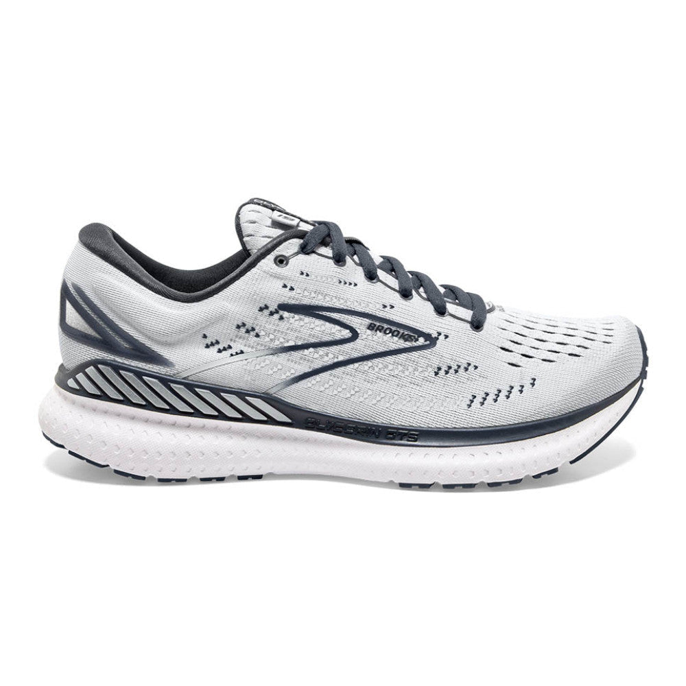 Women's Brooks Glycerin GTS 19, Grey/Black/Atlantis, 8 B Medium