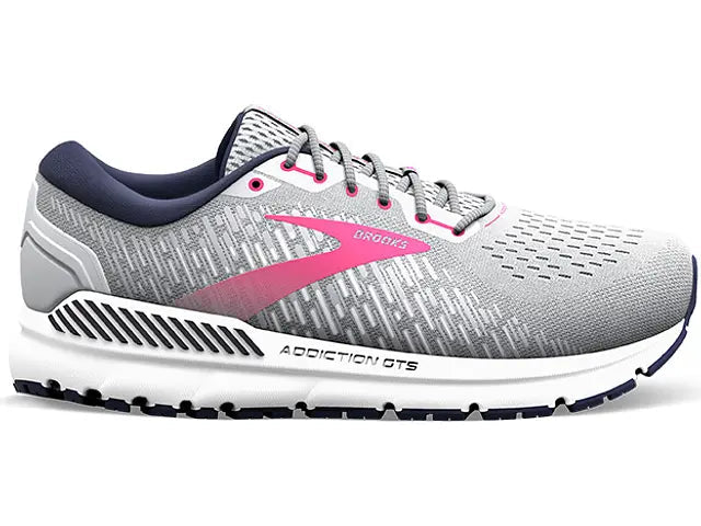 Women's Brooks Addiction GTS 15, Oyster/Peacoat/Lilac Rose, 12 B Medium