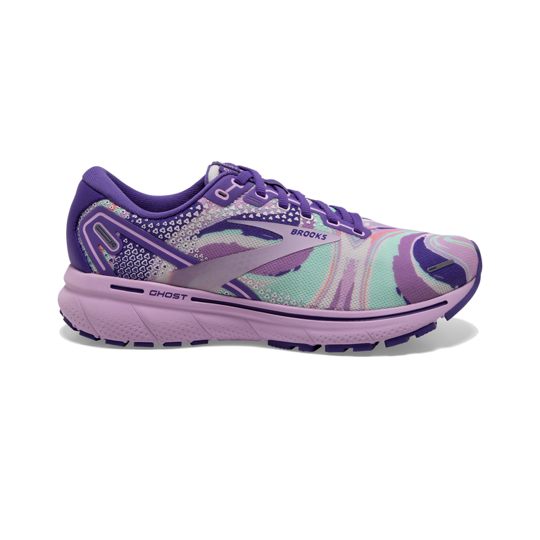Women's Brooks Ghost 14, Violet/Orchid Bouquet/Tint, 8 B Medium