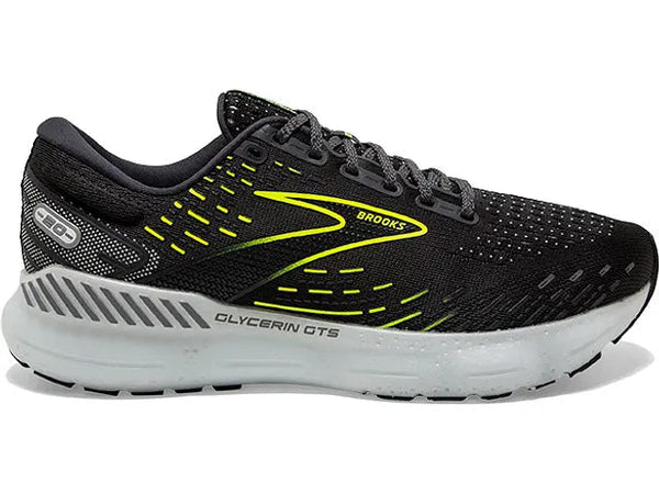 Women's Brooks Glycerin GTS 20, Ebony/White/Nightlife, 7 B Medium