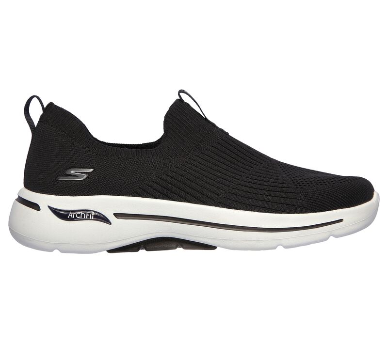 Women's Skechers Go Walk Arch Fit-Iconic, Black, 9 D Wide