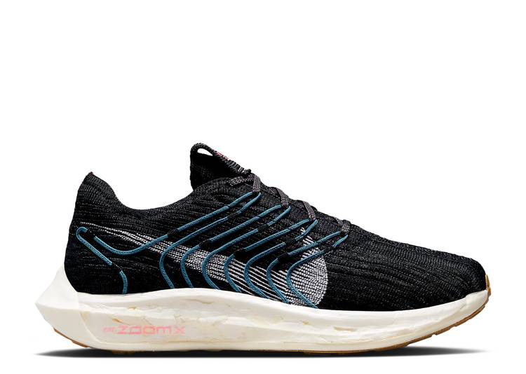 Women's Nike Pegasus Turbo Next Nature, Black/White/Anthracite/Noise Aqua, 7.5 B Medium