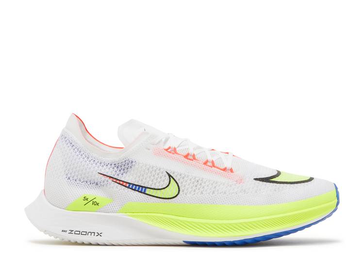 Men's Nike ZoomX Streakfly, White/Volt/Racer Blue/Black, 12.5 D Medium